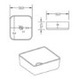 Grey Square Countertop Basin 360mm - Augusta