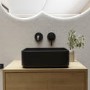 Black Square Countertop Basin 360mm - Augusta