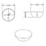 Black Round Countertop Basin 358mm - Verona