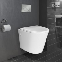 Grade A2 - Wall Hung Rimless Toilet with Soft Close Seat - Verona