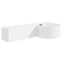 GRADE A2 - Round Wall Hung Cloakroom Basin with Shelf 550mm - Alcor