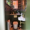 GRADE A2 - Round Wall Hung Cloakroom Basin with Shelf 550mm - Alcor