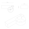 GRADE A2 - Round Wall Hung Cloakroom Basin with Shelf 550mm - Alcor