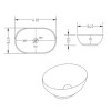 Oval Countertop Basin 405mm - Shell