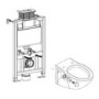 GRADE A1 - 820mm WC Fixing Frame Cistern and Flush Plate