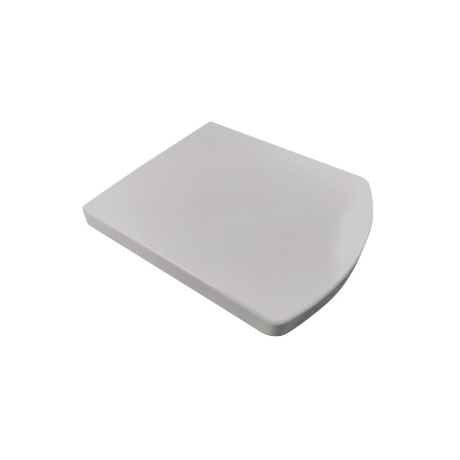 White Square Soft Close Toilet Seat with Quick Release - Ashford