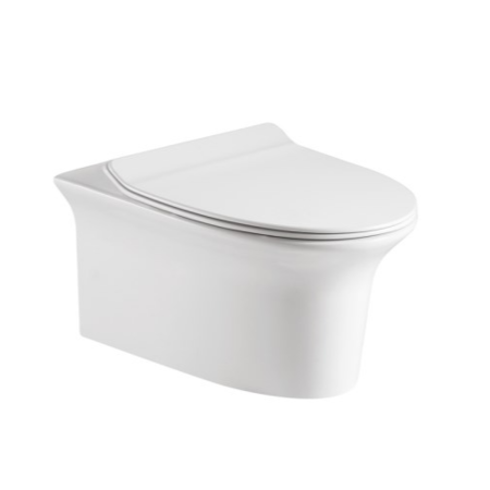 White Round Slim Soft Close Toilet Seat with Quick Release- Valencia