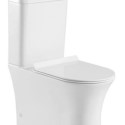 BeBa_25905 White Round Soft Close Toilet Seat with Quick Release - Indiana