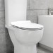 White Round Slim Soft Close Toilet Seat with Quick Release - Venice