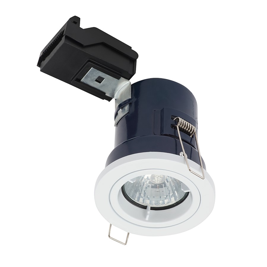 GRADE A1 - White Fixed IP44 Fire Rated Spotlight