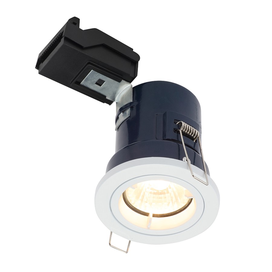 GRADE A1 - White Fixed IP44 Fire Rated Spotlight