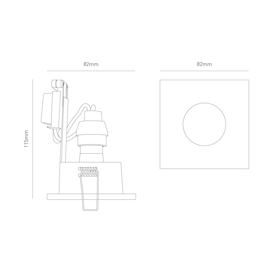 White Recessed IP65 Ceiling Light 