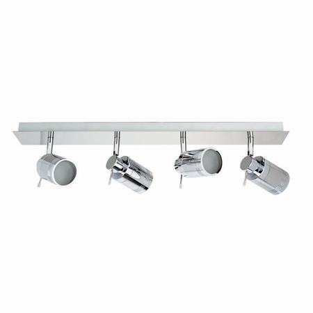 Chrome 4 Light Spotlight Bar Scorpius Better Bathrooms - Modern 3 Way Gloss White Chrome Straight Bar Ceiling Spotlight
