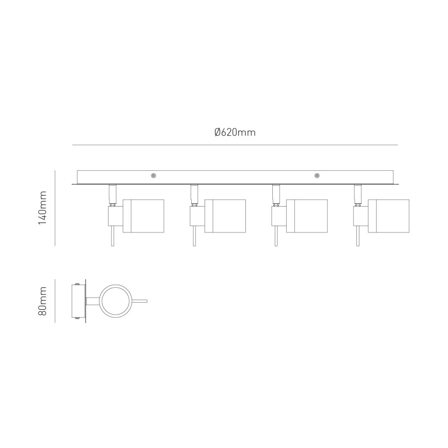 Chrome 4 Light Spotlight bar - Scorpius