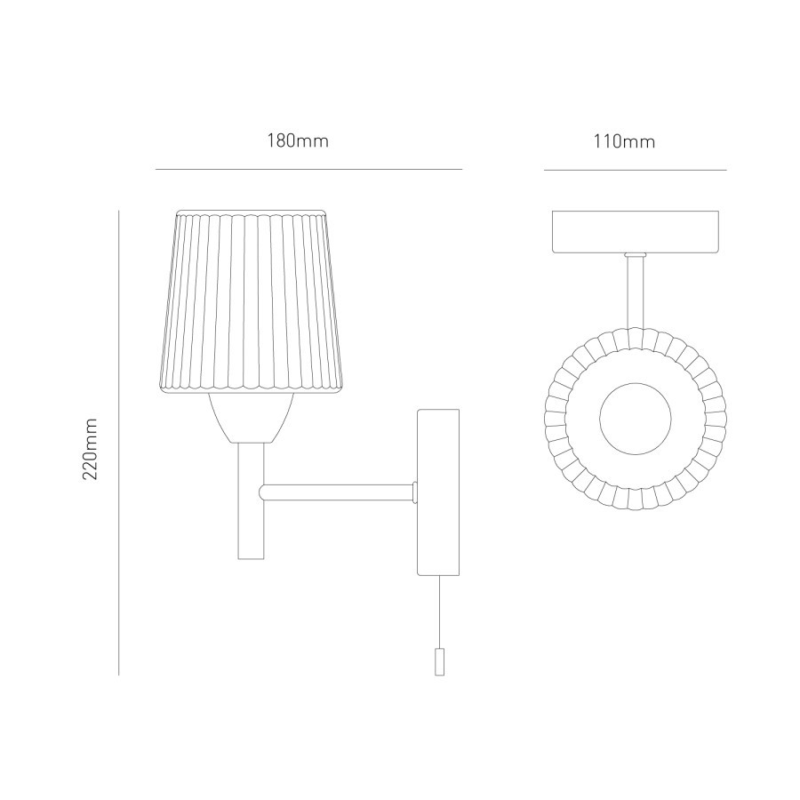 Glass Bathroom Wall Light - Aquarius