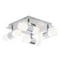 Chrome 8 Light LED Spotlight Plate - Oslo