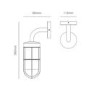Black Cage Style Bathroom Wall Light - Camden