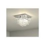 IP44 Chrome Crystal Flush Square Chandelier