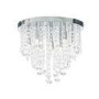 IP44 Chrome Crystal Flush Round Chandelier