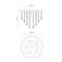 IP44 Chrome Crystal Flush Round Chandelier