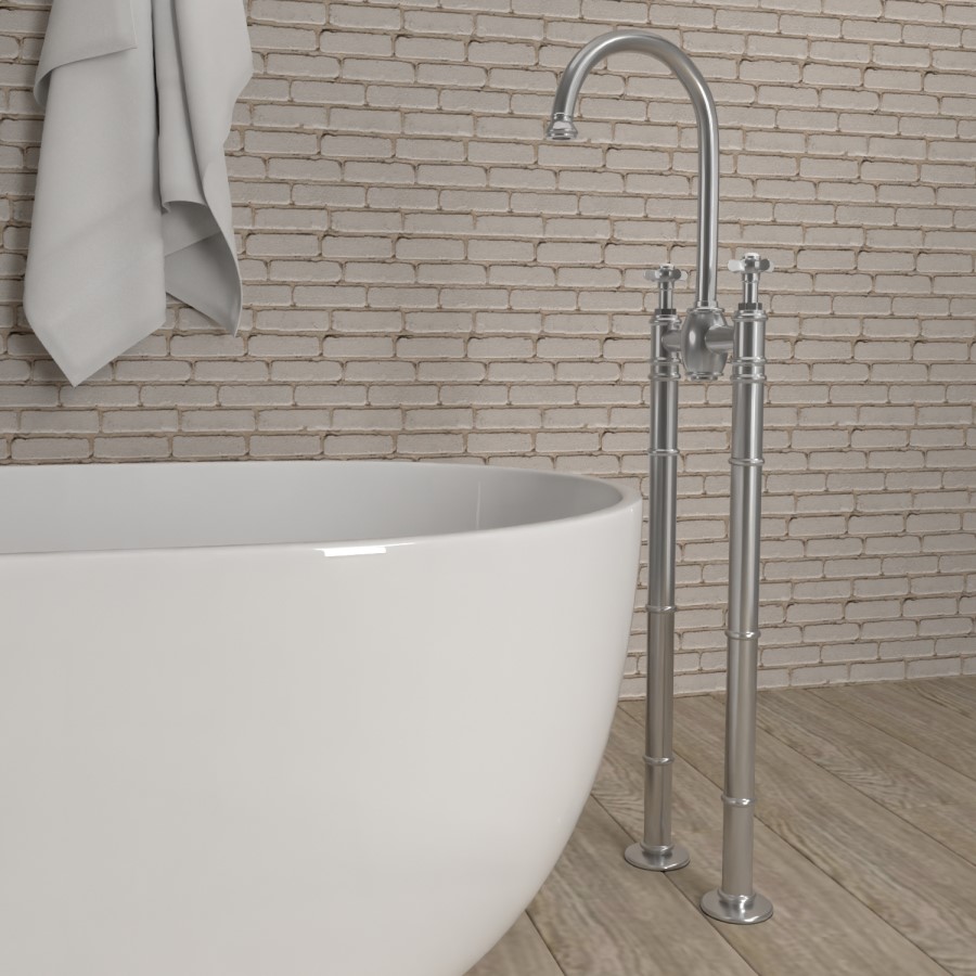 Chrome Freestanding Bath Mixer Tap - Camden