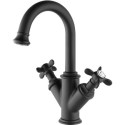 A1/BeBa_25965 GRADE A1 - Camden Double-handle basin mixer - Matt Black