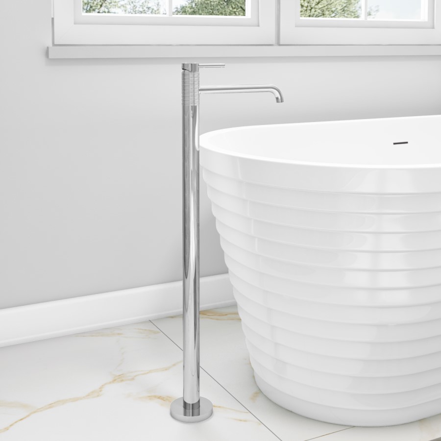 Chrome Freestanding Bath Mixer Tap - Empire