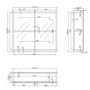 Grey 2 Door Mirrored Bathroom Cabinet 667 x 600mm - Harper