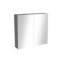 GRADE A1 - Harper 667mm Mirror Cabinet Grey Lacquered