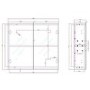 GRADE A1 - Harper 667mm Mirror Cabinet Grey Lacquered