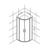 800mm Quadrant Shower Enclosure- Juno