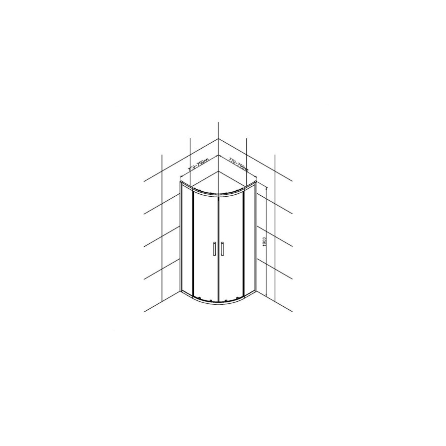 1000mm Quadrant Shower Enclosure - Juno