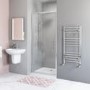 GRADE A1 - Hinged Shower Door 760mm 6mm Glass - Juno Range