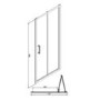 800mm Bi Fold Shower Door - Juno