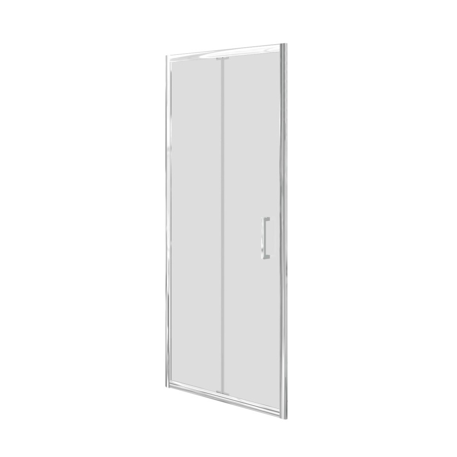 GRADE A1 - Chrome Bi Fold Shower Door 900mm - Juno
