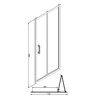GRADE A1 - Chrome Bi Fold Shower Door 900mm - Juno 