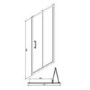 GRADE A1 - Chrome Bi Fold Shower Door 900mm - Juno