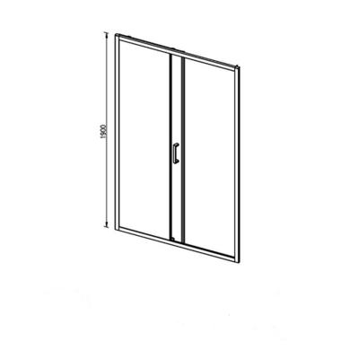 GRADE A1 - Sliding Shower Door 1200 6mm Glass - Juno Range