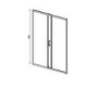 1400mm Sliding Shower Door - Juno 