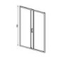 1600mm Sliding Shower Door  - Juno