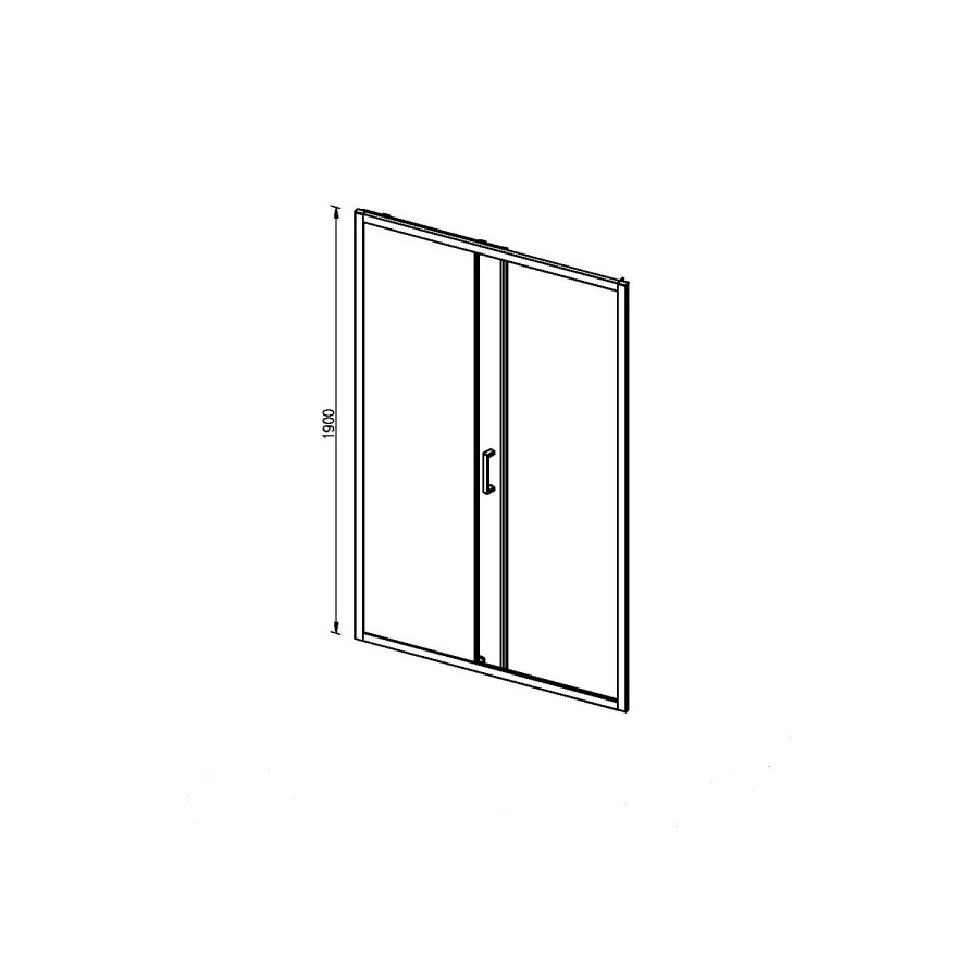 1600mm Sliding Shower Door  - Juno
