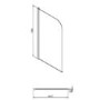 Shower Bath Screen 1450mm - Saturn