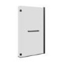 L Shaped Black Framed Shower Bath Screen with Towel Rail 1450mm - Pluto