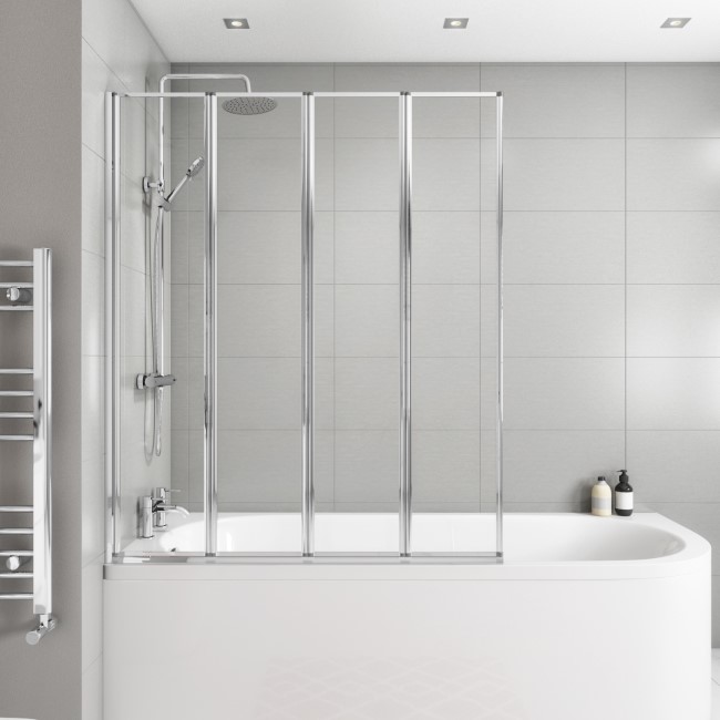 Folding Shower Bath Screen 1450mm - Iris