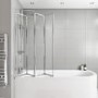 Folding Shower Bath Screen 1450mm - Iris