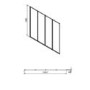 Folding Shower Bath Screen 1450mm - Iris