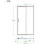 GRADE A1 - Chrome Sliding Shower Door 1100 - Pavo 