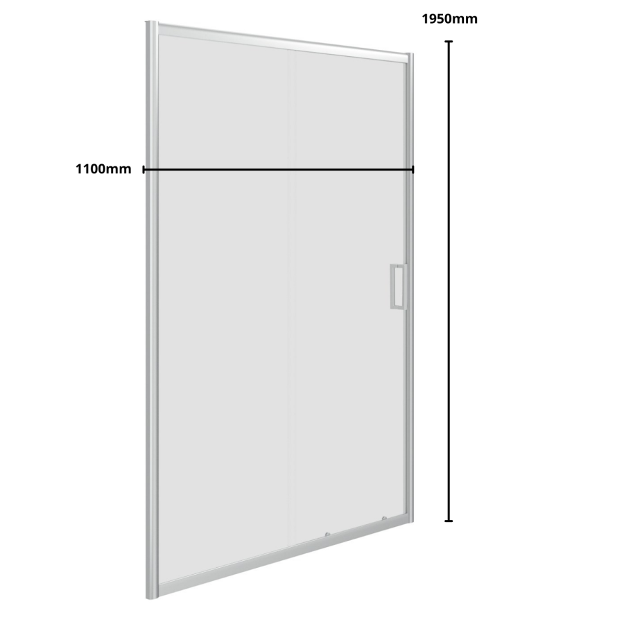 1100mm Sliding Shower Door - Pavo 