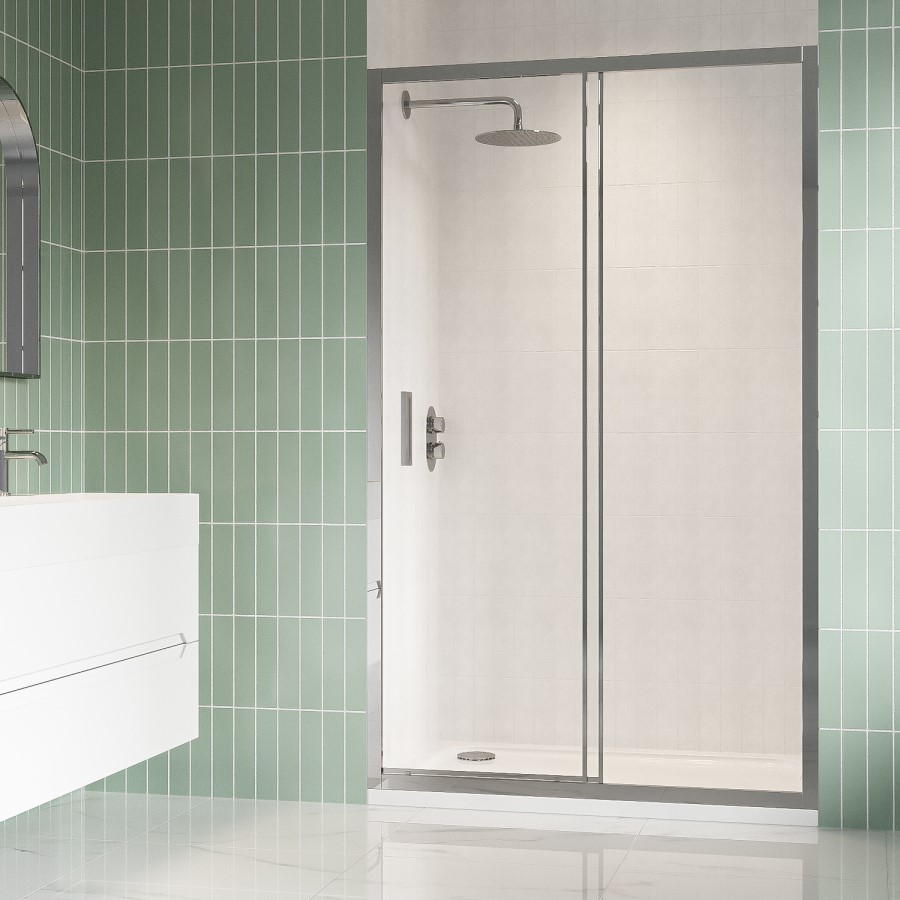 GRADE A1 - Sliding Shower Door 1200 8mm Glass - Pavo