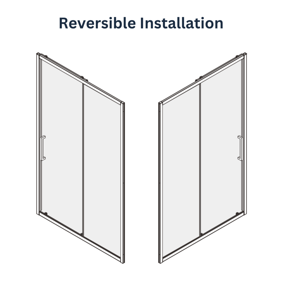 1200mm Chrome Sliding Door Shower Enclosure 8mm Glass - Pavo